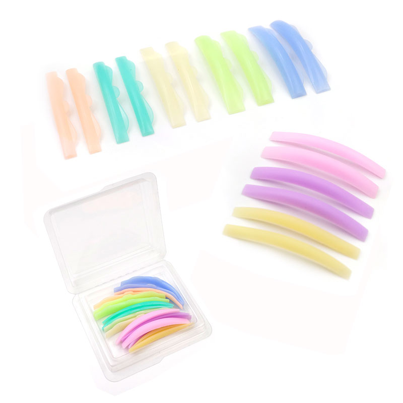 4/5/7 pares de almohadillas para permanente de pestañas de silicona, varillas de levantamiento de pestañas, escudo de reciclaje, rizador de pestañas 3D, accesorios, aplicador, herramientas de maquillaje: YELLOW