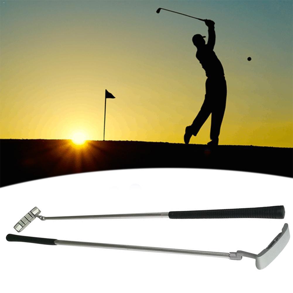 1set Golf Putting Trainer Portable Chipper Club Zinc Alloy Head Mallet Rod Grinding Push Rod Chipping Clubs Golf Putter Outdoor