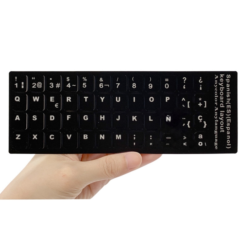 Aufkleber für computertastaturen, spanische sprache, tastaturaufkleber, schutzfolie  e8be