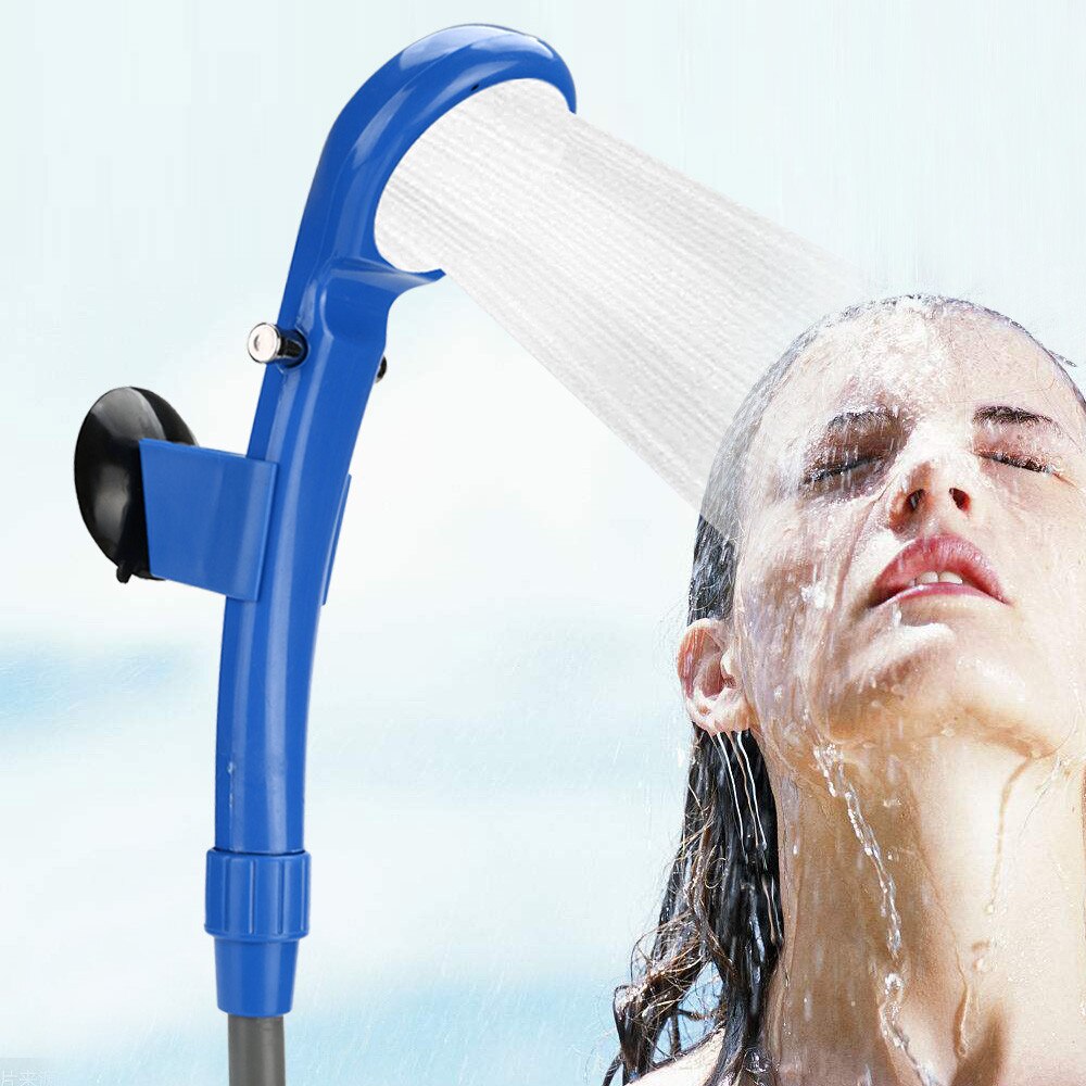 12V Car Washing Machine Portable High Pressure Water Pump Outdoor Shower: Blue