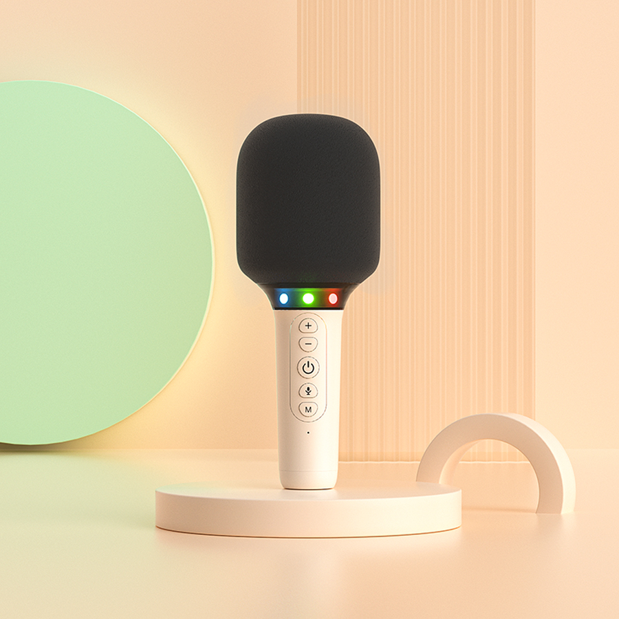 TANALAZ K39 Microphone National K Song Bluetooth Home TV Children Singing Wireless Microphone Sound Integration Microphone: GRAY