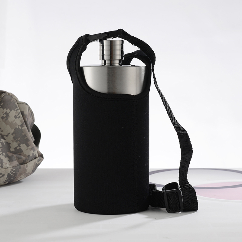 18oz/36oz Double Stainless Steel 304 Hip Flask Large Capacity Whiskey Wine Flagon Bottle Travel Drinkware