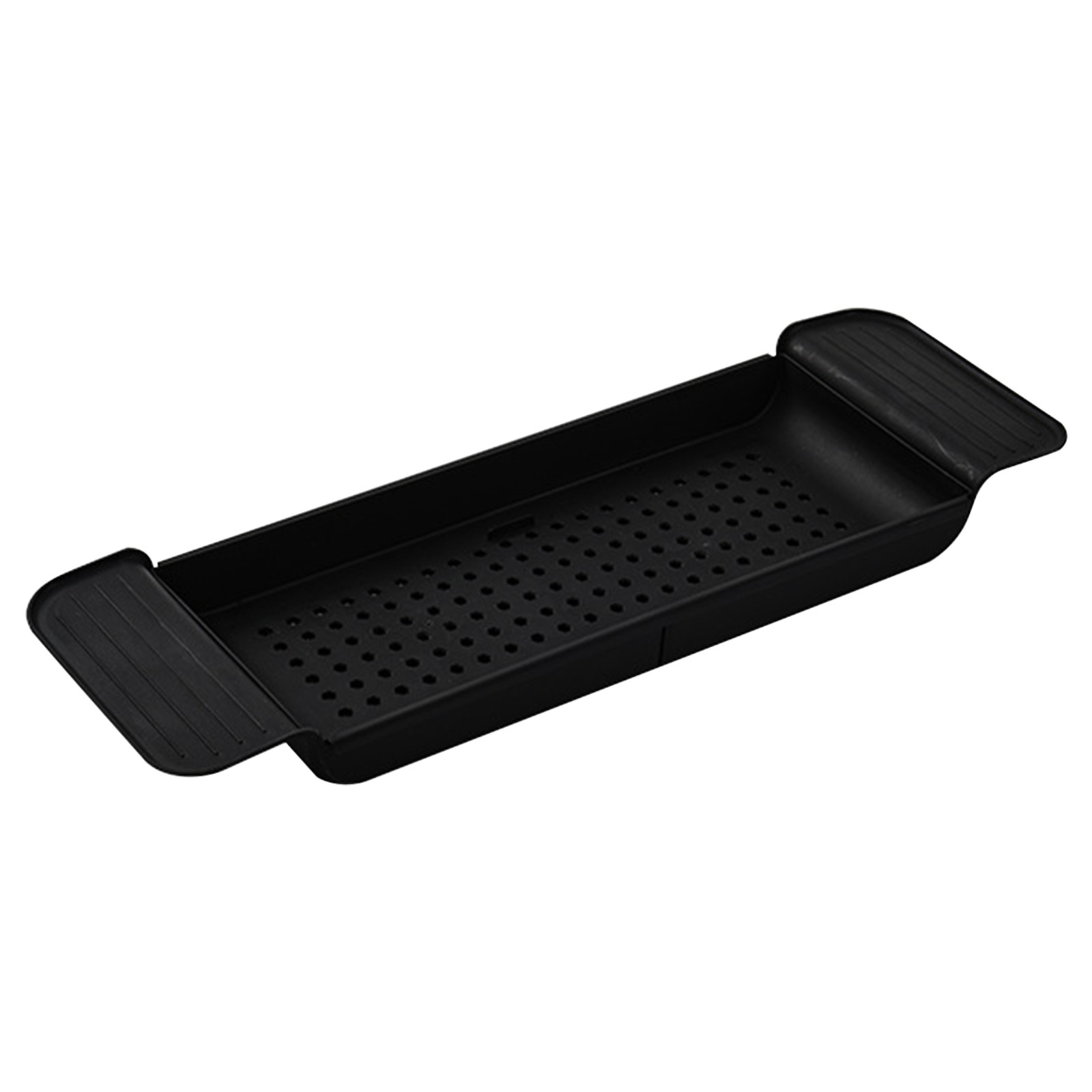 Retractable Bathtub Storage Rack Bath Tray Shelf Tub Multi-Function Bathroom Tools Towel Storage Shelf Kitchen Sink Drain Holder: Black