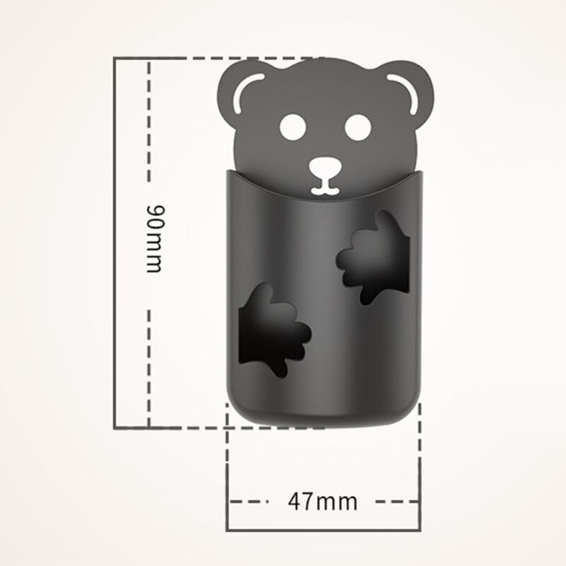 Bear Storage Rack Wall Mounted Storage Box Remote Control Storage Organizer Case