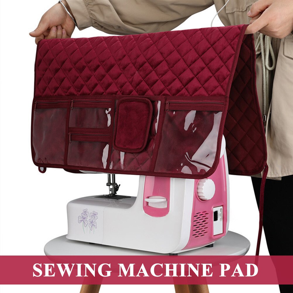 For Table Accessories With Pockets Sewing Machine Pad Organizer Soft Rectangle Lightweight Modern Multifunction Home Folding Mat