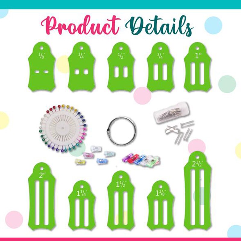 4 cores 30 livre kostenlose grampos de fixação conjunto de ferramentas de costura retalhos diy fita tecido tecelagem tira com 40 pçs quilting pinos