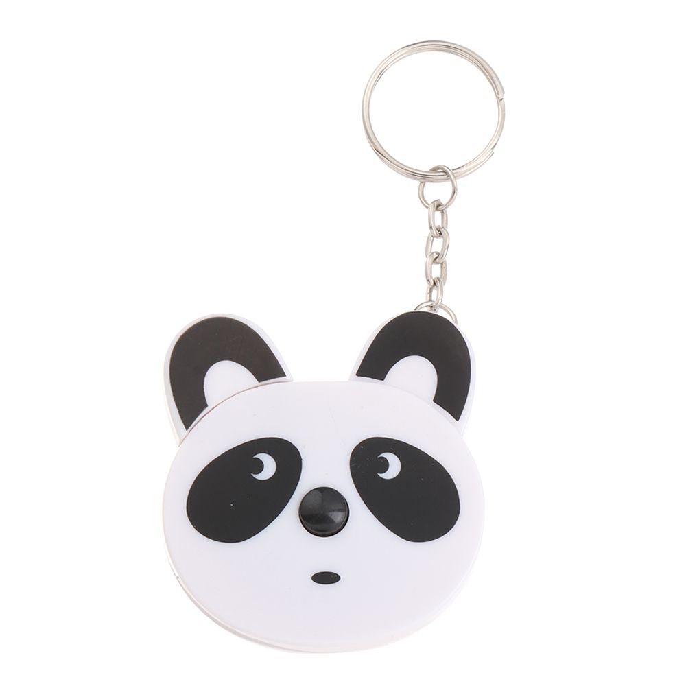 100Cm Leuke Intrekbare Meetlint Kawaii Dier Roll Automatische Naaien Meetlint Heerser Meetlint Sleutelhanger Huishouden: white-Panda