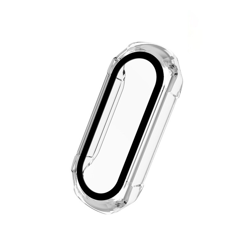 Funda protectora de pantalla para Xiaomi Mi band 5, 6 y 4, funda protectora de cobertura completa, accesorios para Mi band 6 y 4: Transparent 1