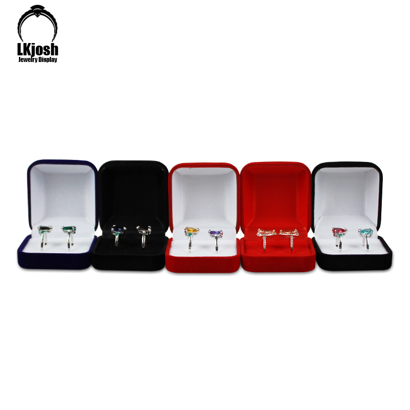 Caja De joyería De terciopelo, caja De almacenamiento De joyería con anillo Bo, caja De doble anillo, caja De tesoro De perlas, caja De De boda, organizador De Joyas