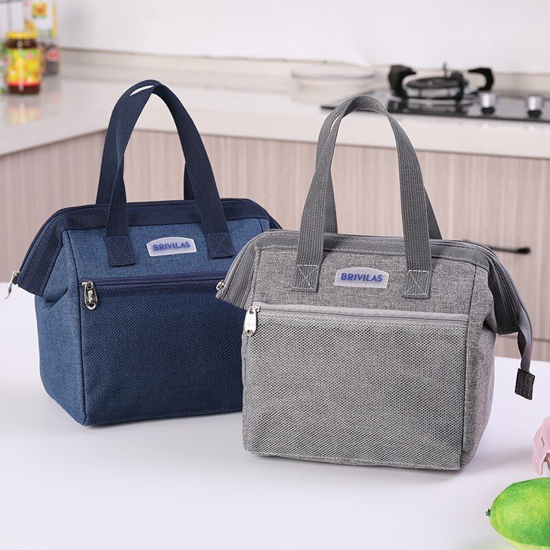 Bolsas de fresco refrigerado de gran capacidad impermeable Oxford portátil cremallera térmica bolsos para la comida para mujer bolsa de caja de almuerzo bolsas de comida de Picnic