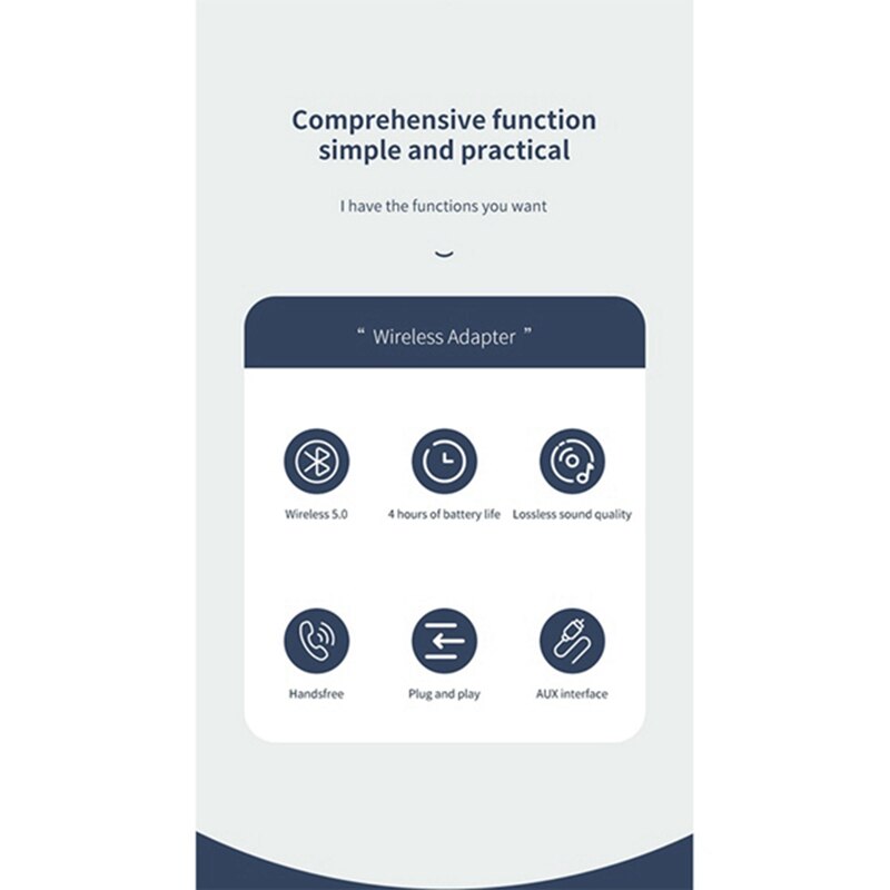 Bluetooth 5.0 Car Transmitter Receiver Car Transmitter Receiver with EDR 3.5mm Audio Adapter and for Car Stereo