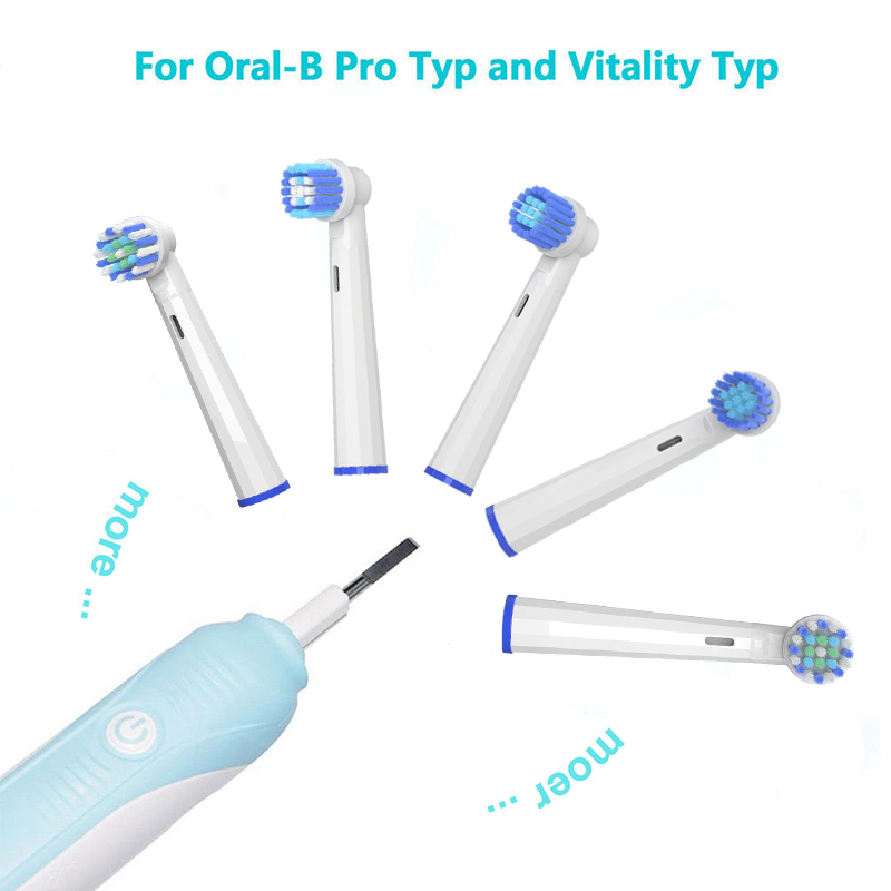 Oral b eb17 substituição cabeça da escova para d12 d16 d100 cruz cabeças escova de dentes elétrica ação limpa adequado bocal fio presente
