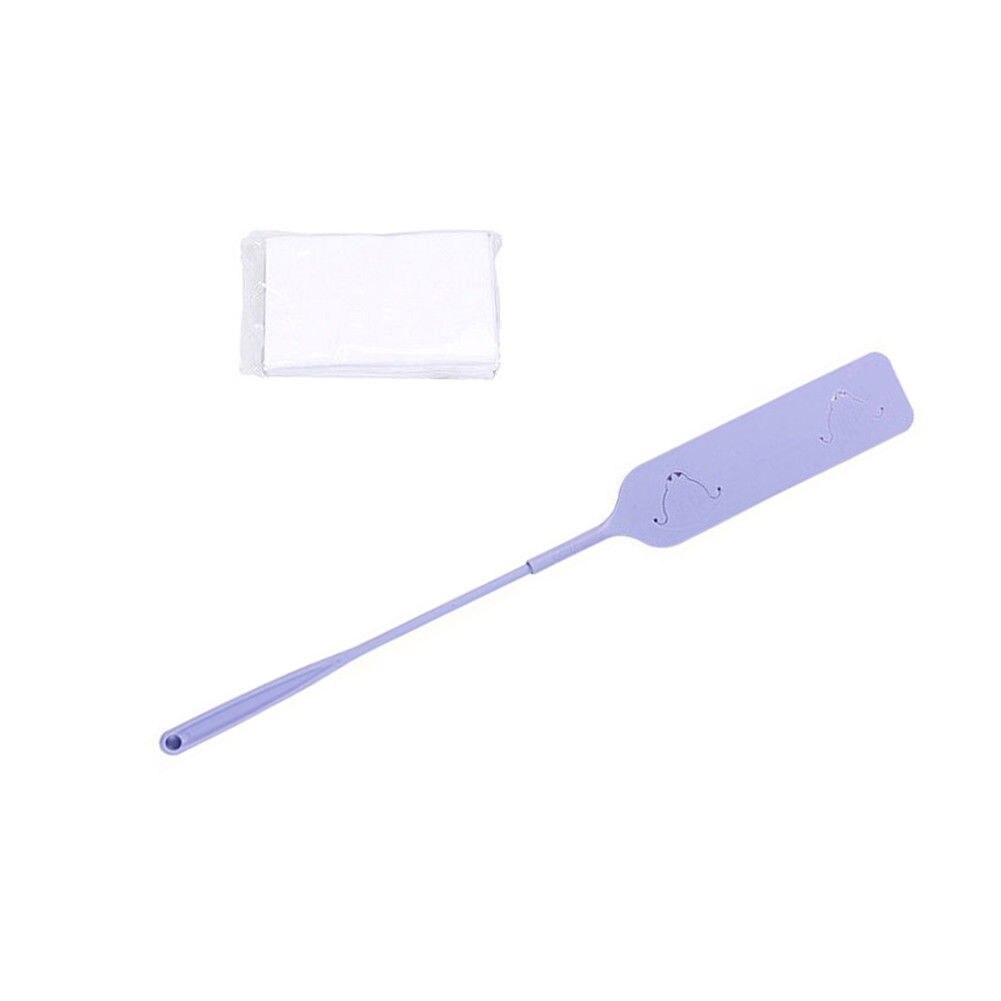 Plumeau à sangle Flexible en plastique | Avec tissu Non tissé, brosse de nettoyage des fentes hygiéniques: VIOLET