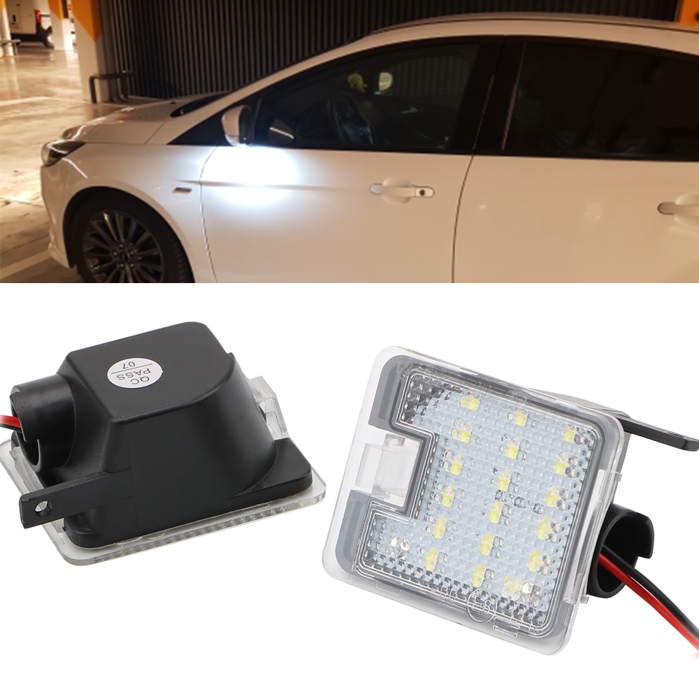 1 par bildør velkomstlys led under sidespejl pyt lys til ford focus 3 kuga 2 s- max  wa6 2 mondeo 4 5 grand c-max 2