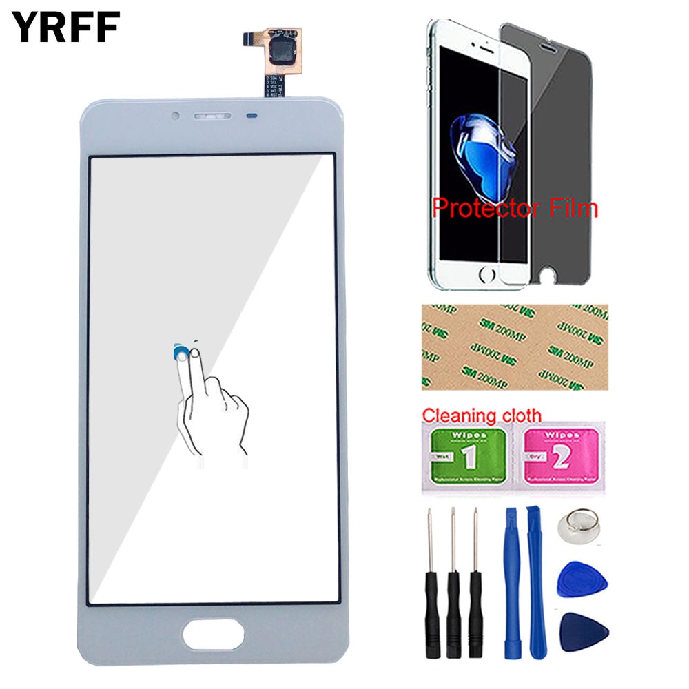 Teléfono DE PANTALLA TÁCTIL PARA EL Meizu M3S / Meilan 3S Touch Panel de cristal para pantalla M3s Sensor repuestos Digitizer herramientas Protector de película