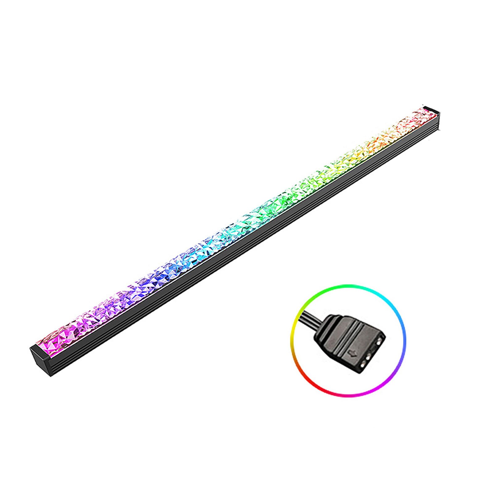 ARGB-tira de luces LED de 5V y 3 pines, accesorio decorativo con fijación magnética, fácil de instalar, brillante, para PC nocturno, bricolaje: A410