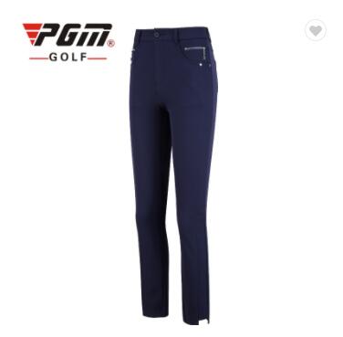 PGM golf apparel Sportswear ladies Summer solid color golf trousers breathable quick-drying Women Slim Capri Pants: navy blue / M