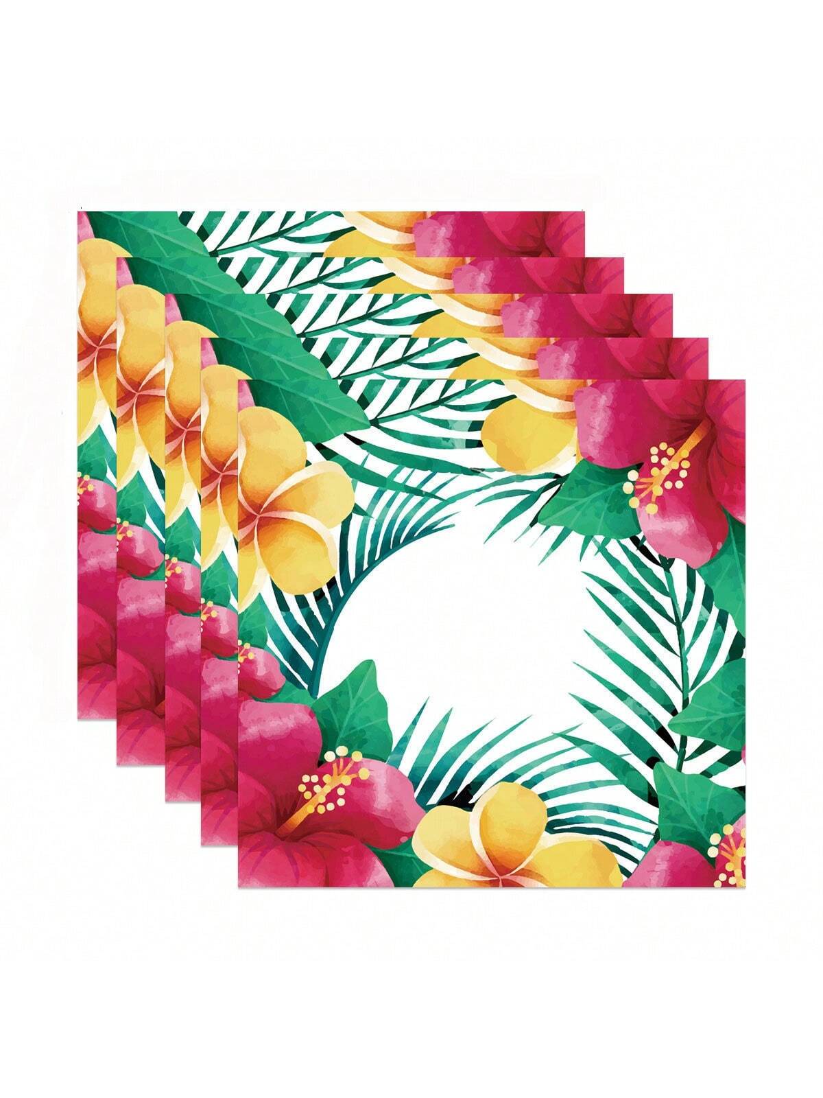 Tropisk stil blomsterfest servise engangstallerken kopp papirhåndkle servise vind