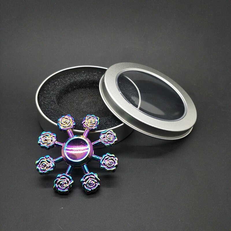 Rainbow Colorful Multicolor Star Dragon Eyes Crab Cat Footprint CKF Fidget Metal Spinner Anti Stress Christmas Birthday: Style 8