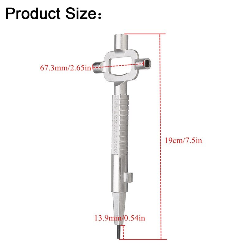 Multi-function Lock Body Sliding Rod Measurement Repair Wrench Universal Wrench Locksmith Repair Tools