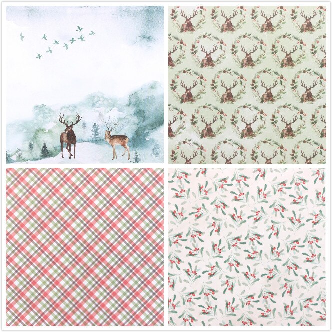 KSCRAFT 12 Sheets Happy Scrapbooking Pads Paper Origami Art Background Paper Card Making DIY Scrapbook Paper Craft