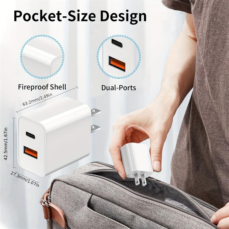 Xiaomi Mijia Macaron multicolore PD20W charge Super rapide chargeur double Port pour iPhone Huawei Phablet tête de charge de téléphone