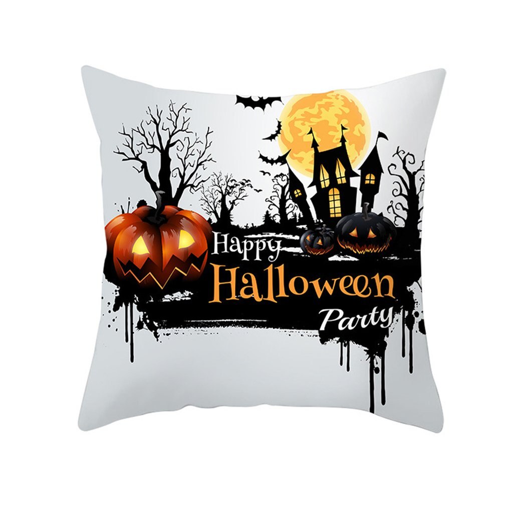 Halloween Decoratie Voor Thuis Cartoon Pompoen Vleermuis Ghost Kussensloop Horror Halloween Party Benodigdheden Accessoires Haloween Ornament: Beige