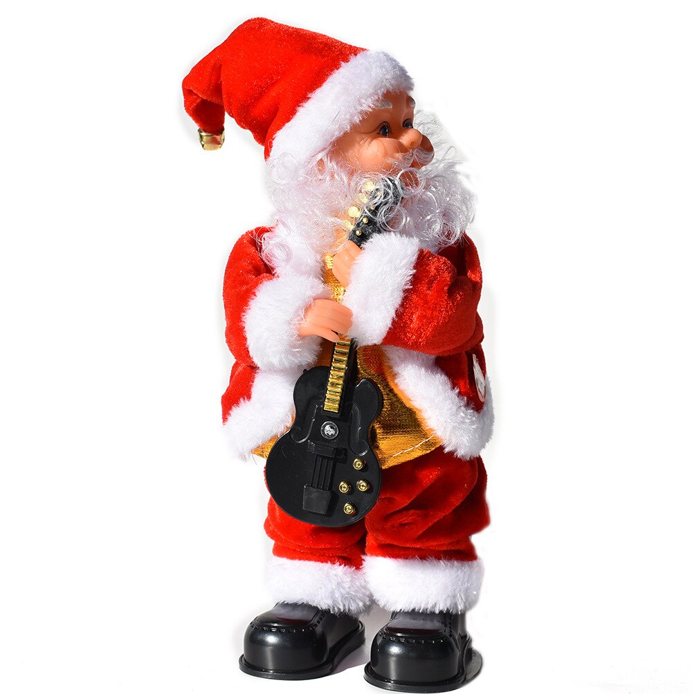 Danza Santa Claus música navidad niños juguetes nuevas decoraciones invertidas juguetes de calles niños adornos eléctricos Navidad I0B6: 01