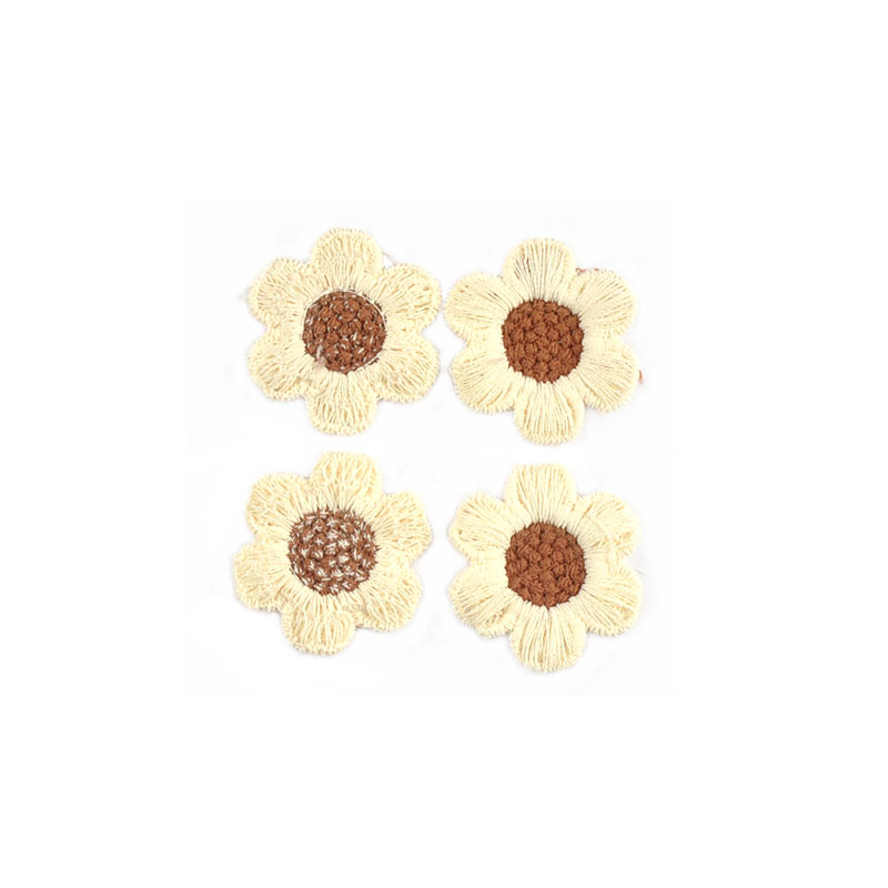 20 piezas 31mm clásico colorido bordado flor parches ropa horquilla apliques accesorios de costura DIY artesanías de álbum de recortes: Láser brillante