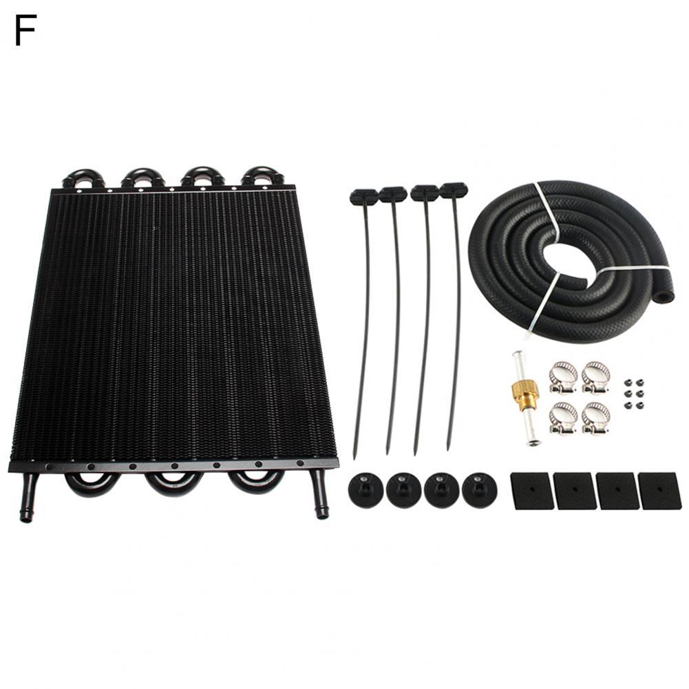 Aluminum Alloy Premium Universal Auto Radiator Converter Engine Oil Cooler Corrosion-resistant for Car:  F