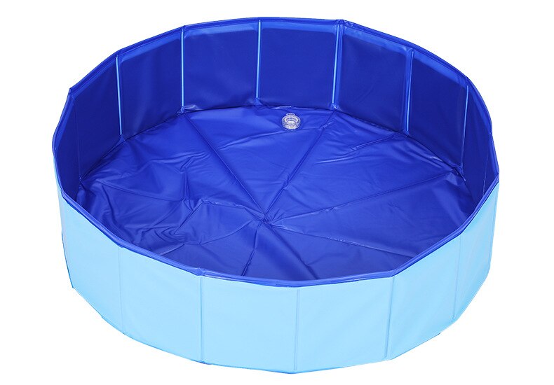 Pet Dog Pool Dog Swimming Pool for Bathing Shower Summer Swimming Pool Collapsible Bathing Pool for Dogs CatsA: Blue / 80x20cm