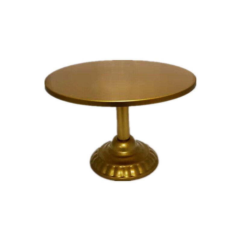 Wrought iron cake stand tray wedding birthday Home party dessert display stand afternoon tea fruit plate Home Decorations: Golden / 10 inches