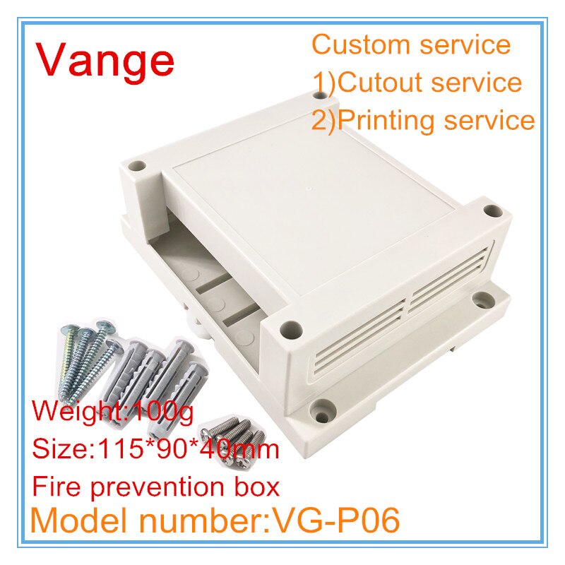 1pcs/lot mold injection electronic junction box 115*90*40mm ABS plastic enclosure diy housing for industrial control product