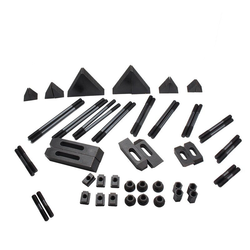 M10 Milling Machine Combination Platen Mold Parts 58PCS/Set Milling Machine Pressure Plate Universal Clamp Group Code Iron