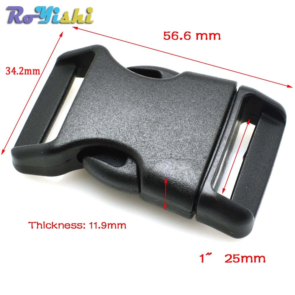 Bracelet paracorde, incurvé, harnais pour chien, boucle en plastique, sangles pour sac à dos noir