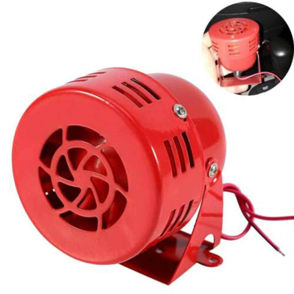 RED Air Raid Siren Horn Alarm 110dB Driven Air Raid Siren Horn Alarm Loud Air Horn for Car Boat Truck Speaker