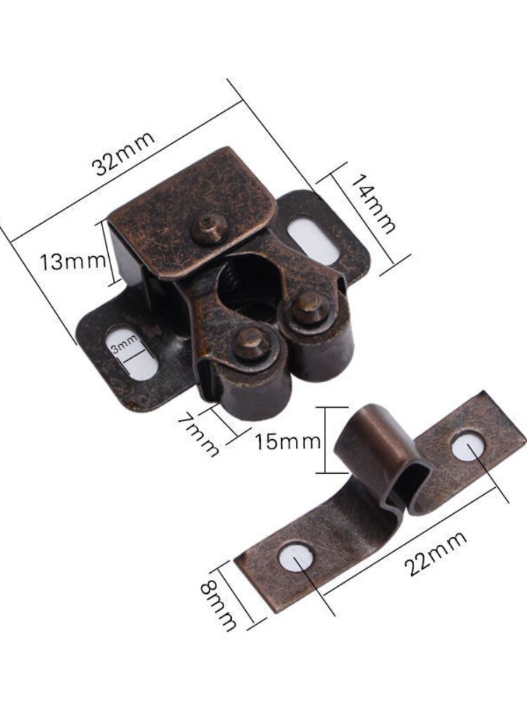 Klink Lock Kast Snap Bead Rvs Schakelaar Clip Ouderwetse Closet Snap Lock Kast Kleine Magnetische Kralen: menxi03hj-tong