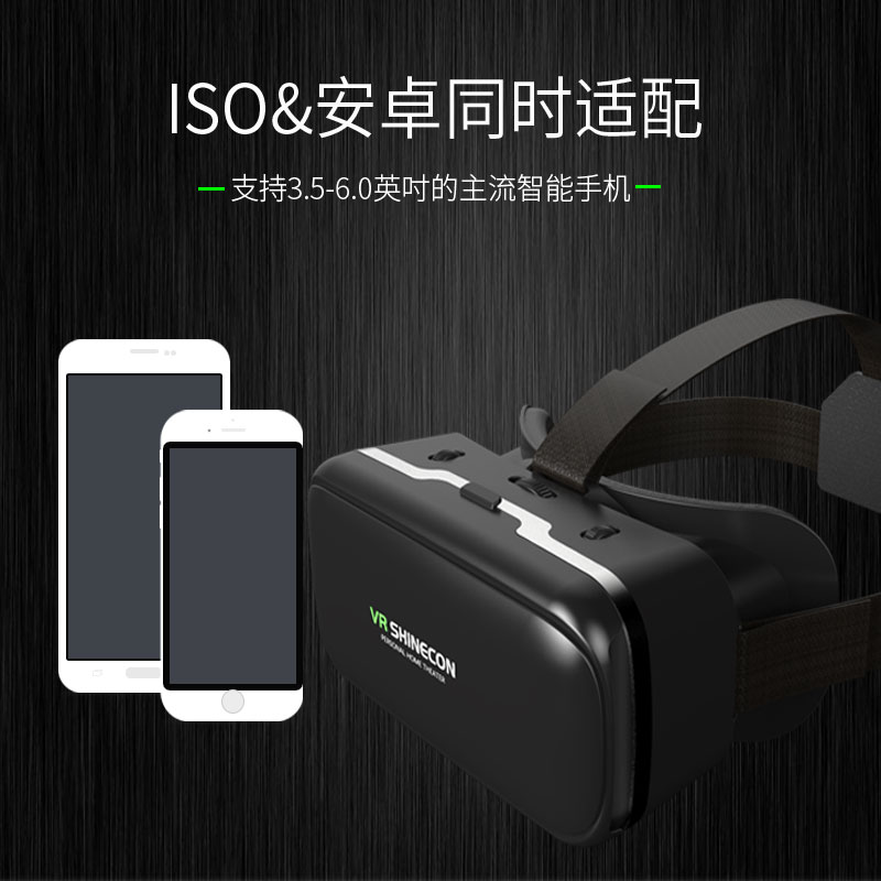 SC-G04 Originele Vr Virtual Reality 3D Glazen Doos Stereo Vr Kartonnen Headset Helm Voor Ios Android Smartphone,Bluetooth Rocker