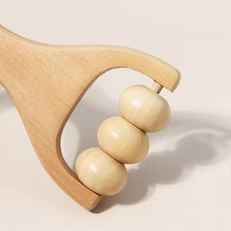 Roller-stimulator, handmatige houten fasciiroller voor het hele lichaam, spierverzachtend massagehulpmiddel, houten roller-massageapparaat voor diepe ontspanning