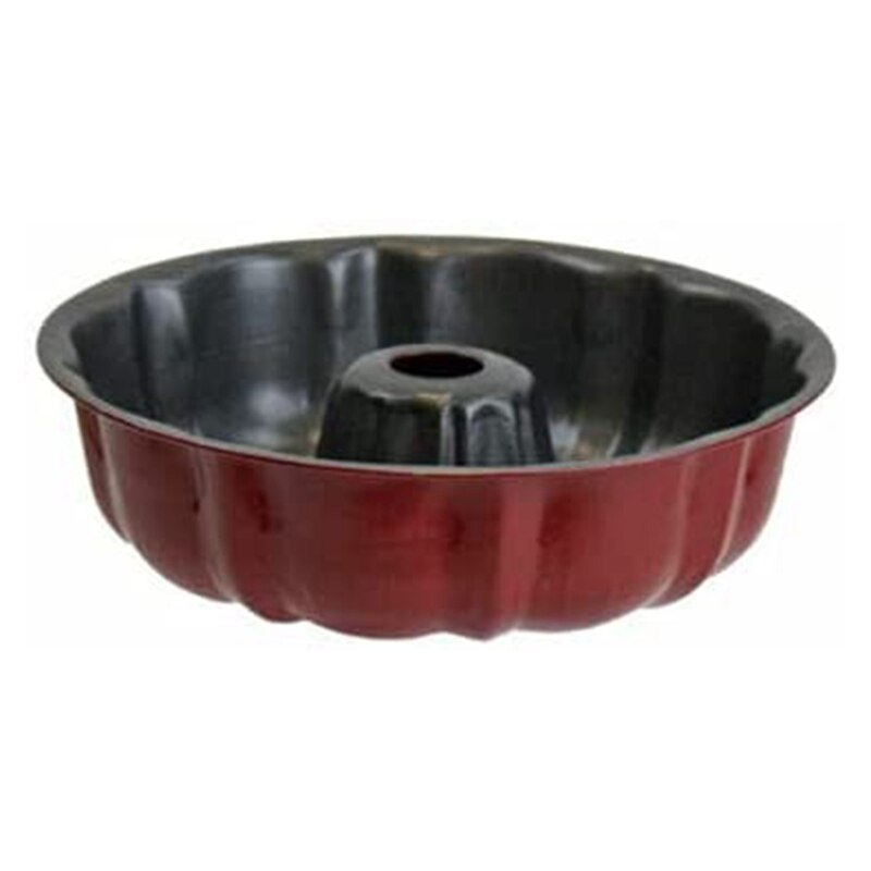 Round Non Stick Fluted Cake Pan Tin Ring Round Baking Tray Bakeware Mould Pan for Donut, Muffin, Cake, Cookie, Pudding