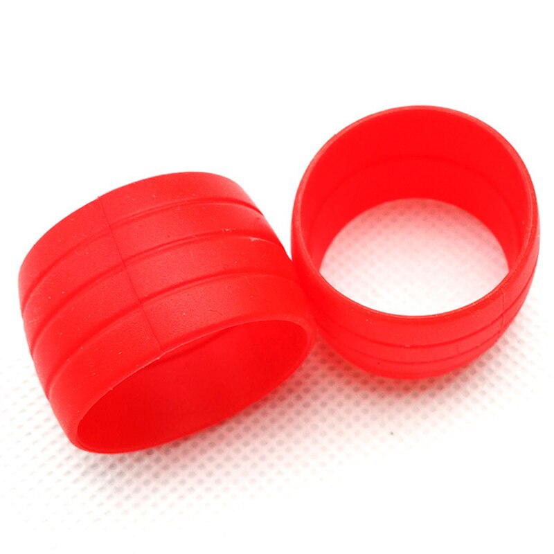 1 par cykel silikone elastisk rem fastgørelsesring anti-spring stik, vandtætte slidbestandige stropper til løbecykel bar tape: Rød