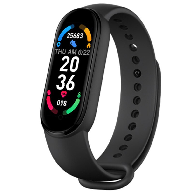 M6 deportivo para hombre y mujer, pulsera inteligente con pantalla IPS a Color, podómetro, contador de pasos, presión arterial