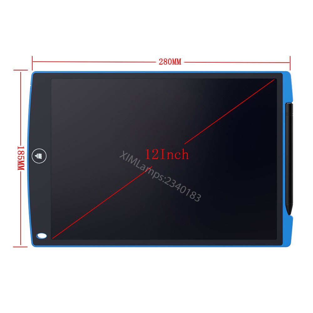 LCD Writing Tablet Graphics Tablets XIM 12 inch Plan Pad E-Writer Handwriting Pads Portable Tablet Board (12inch,BLACK)