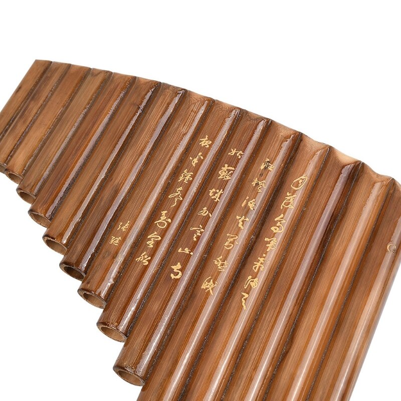 Flauta de Pan hecha a mano N0HA, 15 tubos de bambú Natural, instrumento de viento, zapatillas, llave G, flauta, instrumento Musical popular