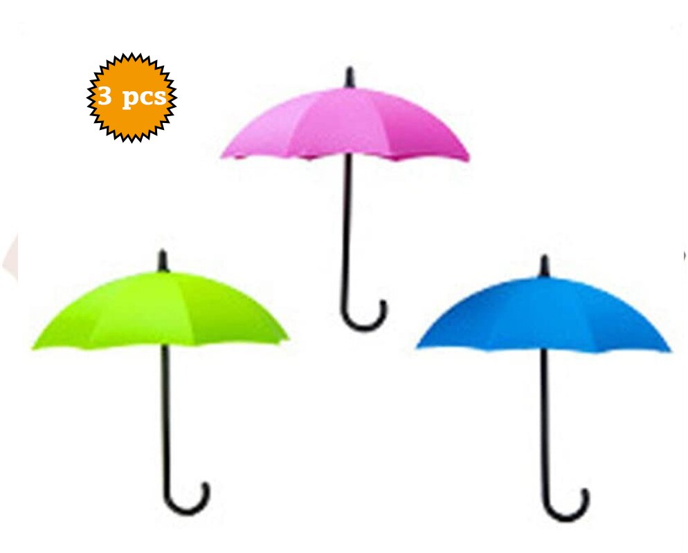 3- pack decoratieve kleine parapluhaak sleutelhanger wandhaak hanger organizer thuis keuken muur deurhaak duurzame gebruikshaken: 3
