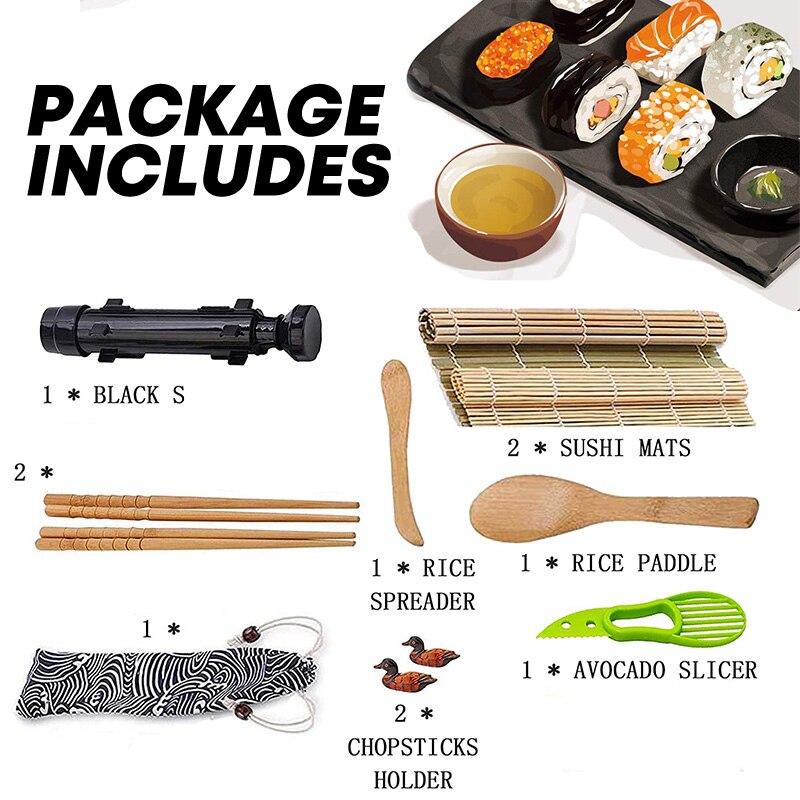 Sushi tarvikkeet setti valmistaja riisi muotti tarttumaton vihannesten liha käärittävä työkalu diy kit keittiötarvikkeiden valmistus onigiri laiva eu:sta