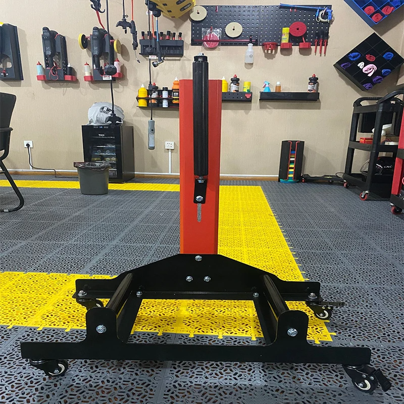 Autodetailing rolstandaard voor wielen 360 ° banden- en wieldetailingsysteem auto-reinigingsapparatuur velg- en bandenreinigerstandaard