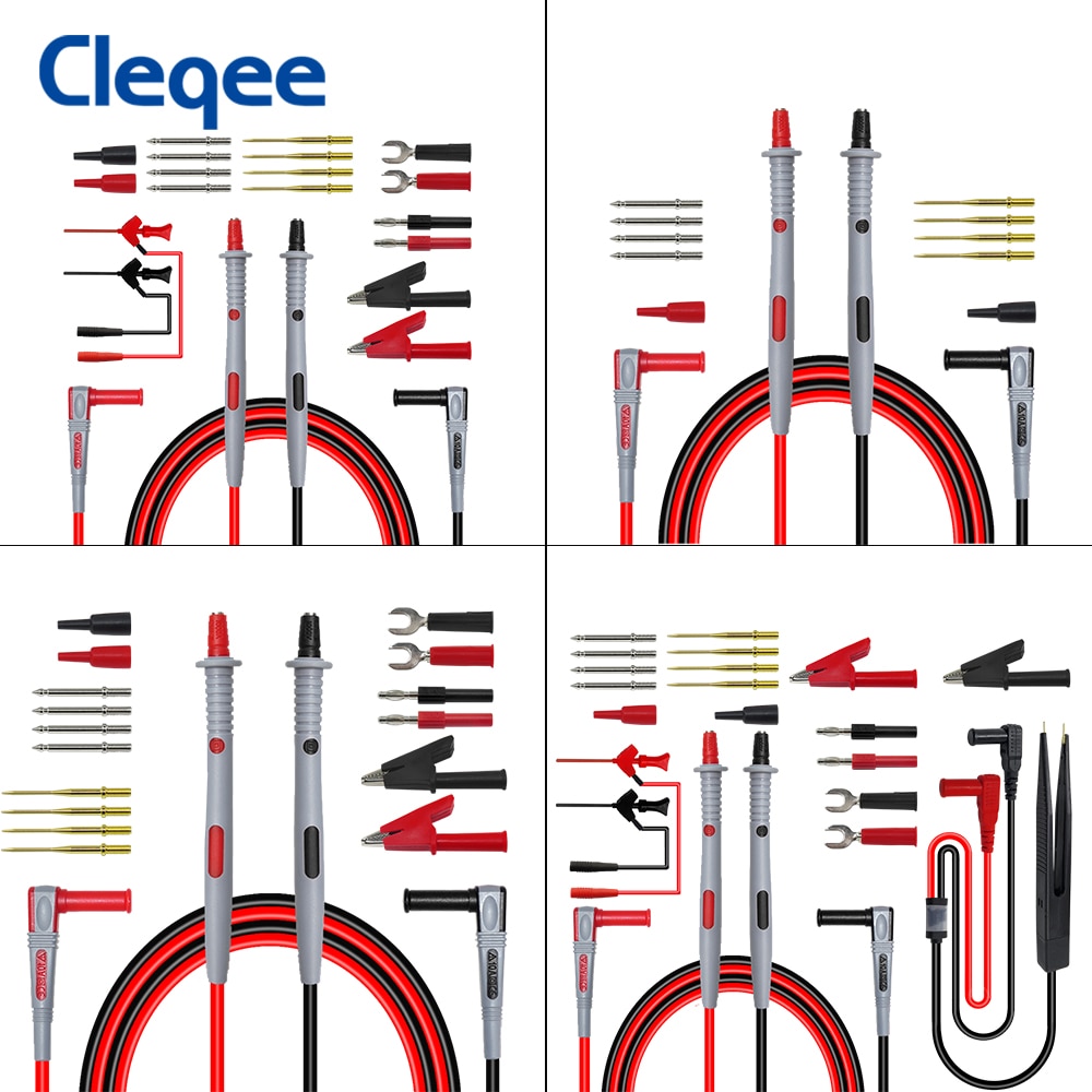 Cleqee Multimeter Probe Probes Vervangbare Naalden Test Leidt Kits Probes Voor Digitale Multimeter Kabel Voeler Voor Multimeter