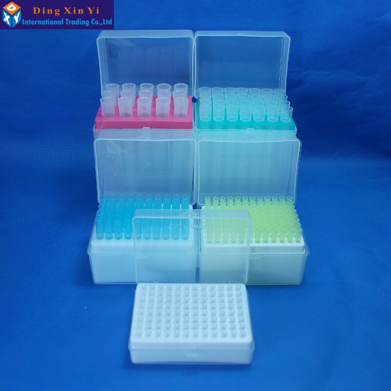 Plastic Pipet doos 96 vents doos + 96 stks 200ul gele pipet tips