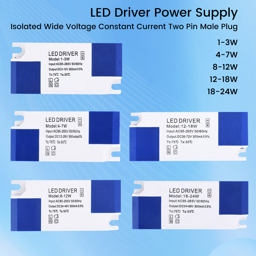 Ac85-265V 240-260ma Isolated Led Driver Power Supply Transformer Constant Current Power Supply Adaptor for Light Strip